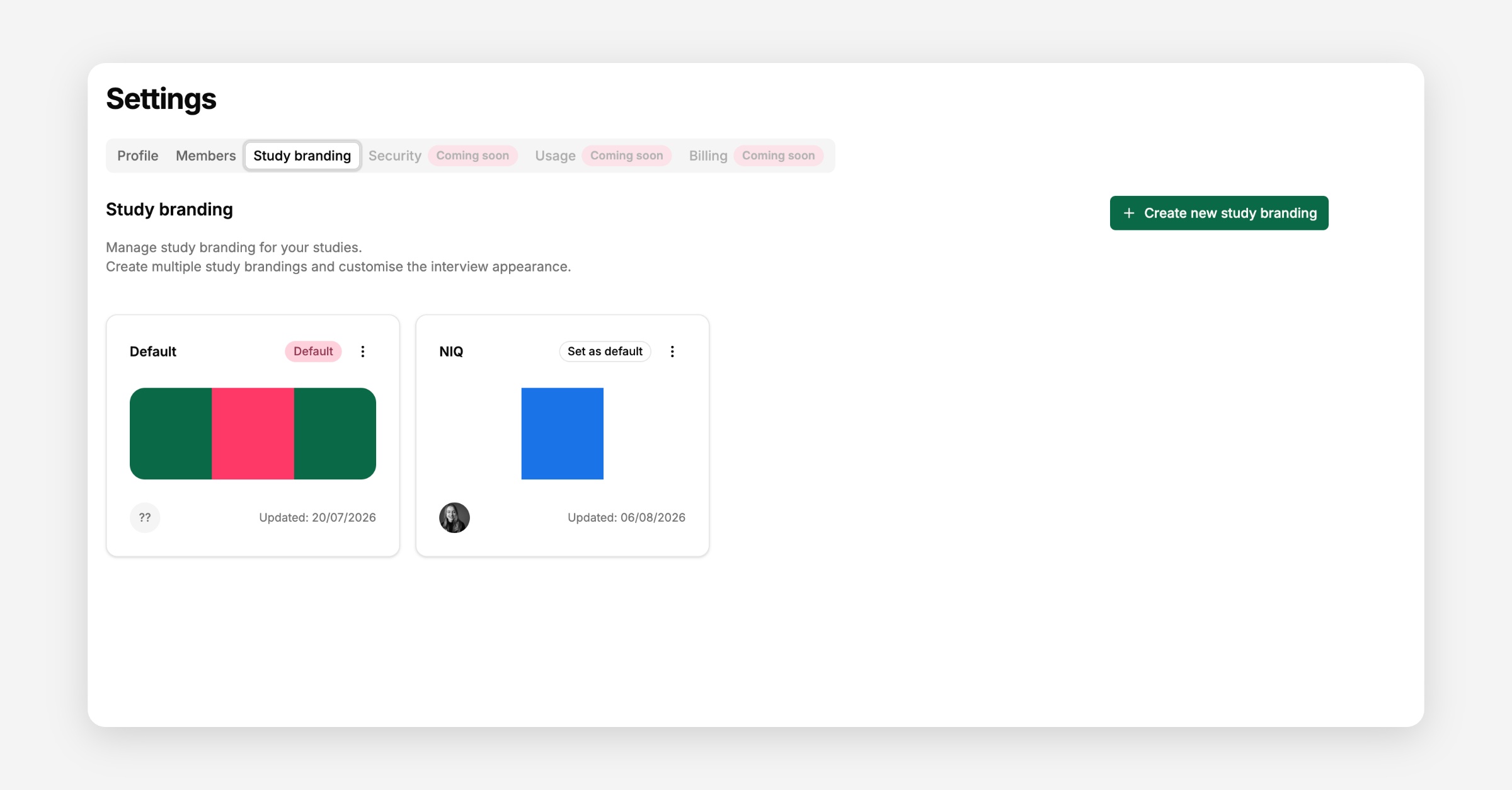 Study branding
